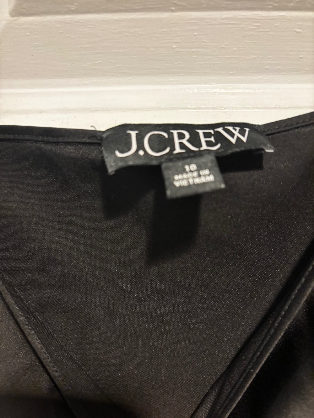 J Crew Black Satin Dress